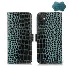 For Wiko Y82 Crocodile Top Layer Cowhide Leather Phone Case(Green) - 1