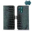 For OPPO Realme 9 Pro Crocodile Top Layer Cowhide Leather Phone Case(Green) - 1