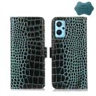 For OPPO Realme 9i/A36 4G/A76 4G/A96 4G Crocodile Top Layer Cowhide Leather Phone Case(Green) - 1