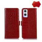 For OPPO A96 5G CN Version / Reno7 Z 5G Crocodile Top Layer Cowhide Leather Phone Case(Red) - 1