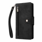 For Samsung Galaxy A52 5G Rivet Buckle 9 Cards Three Fold Leather Phone Case(Black) - 2