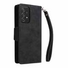 For Samsung Galaxy A52 5G Rivet Buckle 9 Cards Three Fold Leather Phone Case(Black) - 3