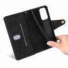 For Samsung Galaxy A52 5G Rivet Buckle 9 Cards Three Fold Leather Phone Case(Black) - 6