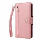 For Samsung Galaxy A52 5G Rivet Buckle 9 Cards Three Fold Leather Phone Case(Rose Gold) - 2