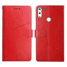 For Gigaset GS4 Y Stitching Horizontal Flip Leather Phone Case(Red) - 1
