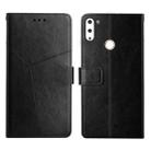 For Gigaset GS4 Y Stitching Horizontal Flip Leather Phone Case(Black) - 1