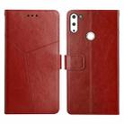 For Gigaset GS4 Y Stitching Horizontal Flip Leather Phone Case(Brown) - 1