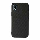 For Sony Xperia Ace III Carbon Fiber Skin PU + PC + TPU Shockprof Protective Phone Case(Black) - 1