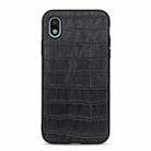 For Sony Xperia Ace III Crocodile Texture Shockproof Leather Phone Case(Black) - 1