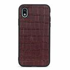 For Sony Xperia Ace III Crocodile Texture Shockproof Leather Phone Case(Brown) - 1