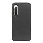 For Sony Xperia 10 IV Two-color Cowhide Texture PU Shockproof Phone Case(Black) - 1