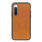 For Sony Xperia 10 IV Two-color Cowhide Texture PU Shockproof Phone Case(Brown) - 1