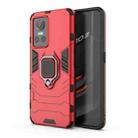 For Realme GT Neo3 Shockproof PC + TPU Holder Phone Case(Red) - 1