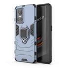 For Realme GT Neo3 Shockproof PC + TPU Holder Phone Case(Navy Blue) - 1