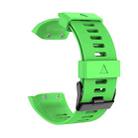 For Garmin Forerunner 35 Black Buckle Silicone Watch Band(Green) - 1