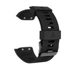 For Garmin Forerunner 35 Black Buckle Silicone Watch Band(Black) - 1
