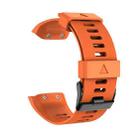 For Garmin Forerunner 35 Black Buckle Silicone Watch Band(Orange) - 1