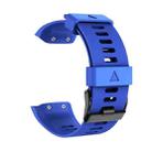 For Garmin Forerunner 35 Black Buckle Silicone Watch Band(Dark Blue) - 1