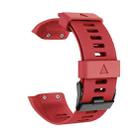For Garmin Forerunner 35 Black Buckle Silicone Watch Band(Red) - 1