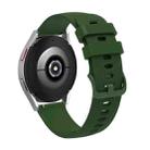 20mm Pockmarked Tonal Buckle Silicone Watch Band for Huawei Watch / Samsung Galaxy Watch(Army Green) - 1