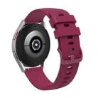 22mm Pockmarked Tonal Buckle Silicone Watch Band for Huawei Watch / Samsung Galaxy Watch(Wine Red) - 1