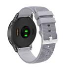 20mm Pockmarked Silver Buckle Silicone Watch Band for Huawei Watch / Samsung Galaxy Watch(Grey) - 1