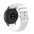 20mm Pockmarked Silver Buckle Silicone Watch Band for Huawei Watch / Samsung Galaxy Watch(White) - 1