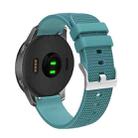 22mm Pockmarked Silver Buckle Silicone Watch Band for Huawei Watch / Samsung Galaxy Watch(Pine Green) - 1