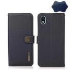 For Sony Xperia Ace III KHAZNEH Custer Genuine Leather RFID Phone Case(Blue) - 1