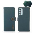 For Samsung Galaxy F23 / M23 KHAZNEH Custer Genuine Leather RFID Phone Case(Green) - 1