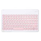 X3 Universal Candy Color Round Keys Bluetooth Keyboard(Light Pink) - 1