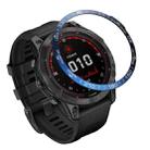 Smartwatch Dial Bezel Ring Cover For Garmin Fenix 7X(Blue Ring White Characters) - 1