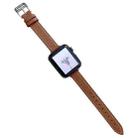 Plain Leather Watch Band For Apple Watch Series 9&8&7 41mm / SE 3&SE 2&6&SE&5&4 40mm / 3&2&1 38mm(A) - 1