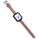 Plain Leather Watch Band For Apple Watch Series 7 45mm / 6&SE&5&4 44mm / 3&2&1 42mm(F) - 1