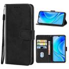 Leather Phone Case For Huawei nova Y70 Plus(Black) - 1