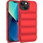 For iPhone 12 Pro Eiderdown Airbag Shockproof Phone Case(Red) - 1