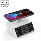 838w 9 in 1 100W 4 PD 3.0 USB-C / Type-C + 4 QC 3.0 USB Ports Smart Digital Display Wireless Charger, EU Plug(White) - 1