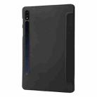 For Samsung Galaxy Tab S8 / S7 3-Fold Holder Silicone Leather Tablet Case(Black) - 3