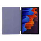 For Samsung Galaxy Tab S8 / S7 3-Fold Holder Silicone Leather Tablet Case(Black) - 4