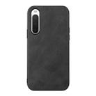 For Sony Xperia 10 IV Cowhide Texture PU Phone Case(Black) - 1