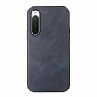 For Sony Xperia 10 IV Cowhide Texture PU Phone Case(Blue) - 1
