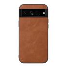 For Google Pixel 7 Pro 5G Cowhide Texture PU Phone Case(Brown) - 1