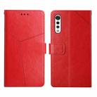 For LG Velvet 2 Pro Y Stitching Horizontal Flip Leather Phone Case(Red) - 1