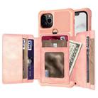 10-Card Wallet Bag PU Back Phone Case For iPhone 11(Rose Gold) - 1