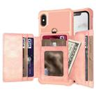 10-Card Wallet Bag PU Back Phone Case For iPhone XR(Rose Gold) - 1