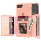 10-Card Wallet Bag PU Back Phone Case For iPhone 7 Plus / 8 Plus / 6 Plus(Rose Gold) - 1