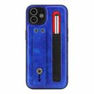 For iPhone 11 Sliding Invisible Holder Phone Case with Touch Screen Pen (Royal Blue) - 1