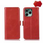 For Honor 60 SE Crazy Horse Top Layer Cowhide Leather Phone Case(Red) - 1