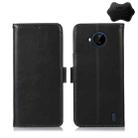 For Nokia C20 Plus Crazy Horse Top Layer Cowhide Leather Phone Case(Black) - 1