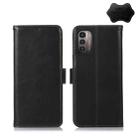 For Nokia G11 / G21 4G Crazy Horse Top Layer Cowhide Leather Phone Case(Black) - 1